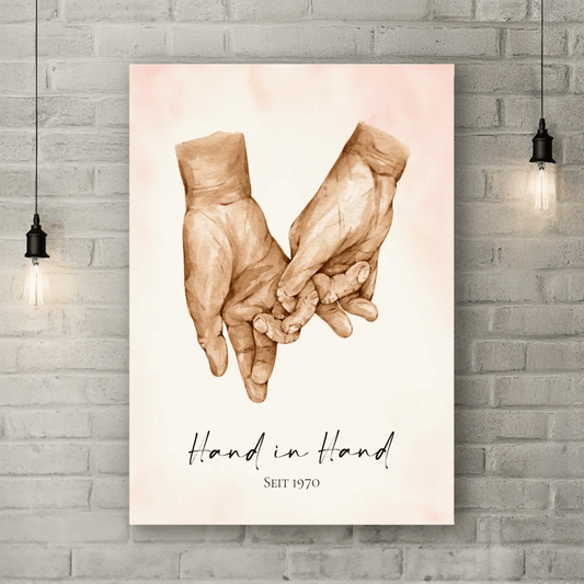 Personalisierte Leinwand - "Hände Großeltern" - LeinwandGlück