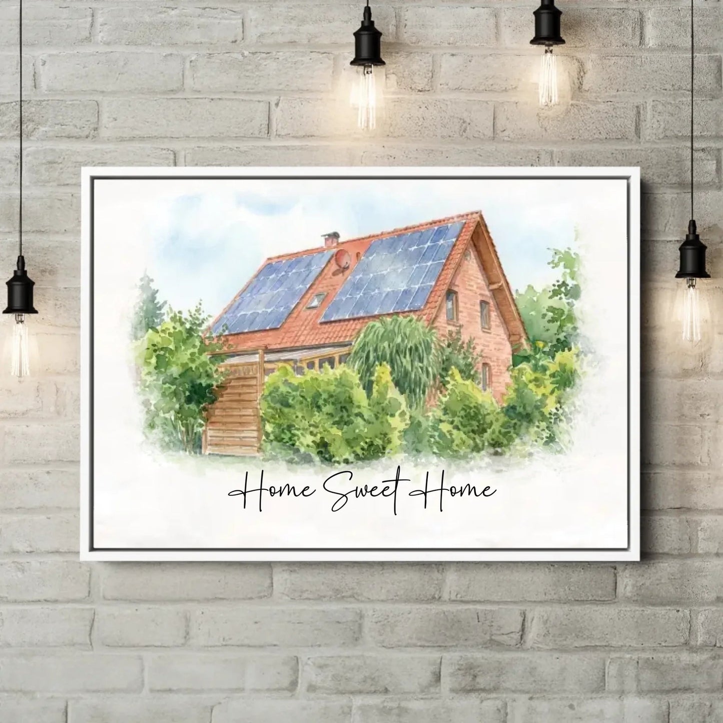 Personalisierte Leinwand - "Haus Aquarell" - LeinwandGlück