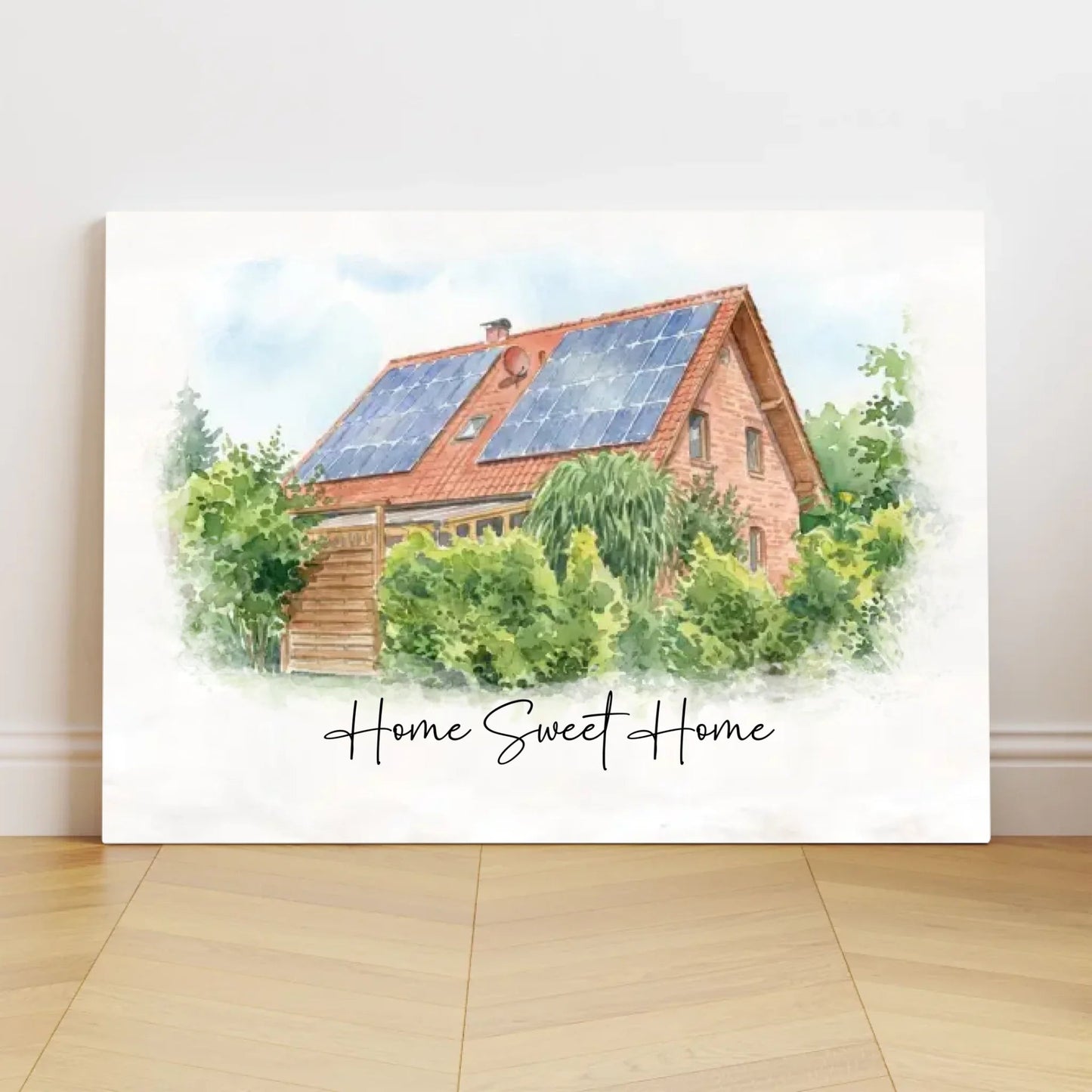 Personalisierte Leinwand - "Haus Aquarell" - LeinwandGlück