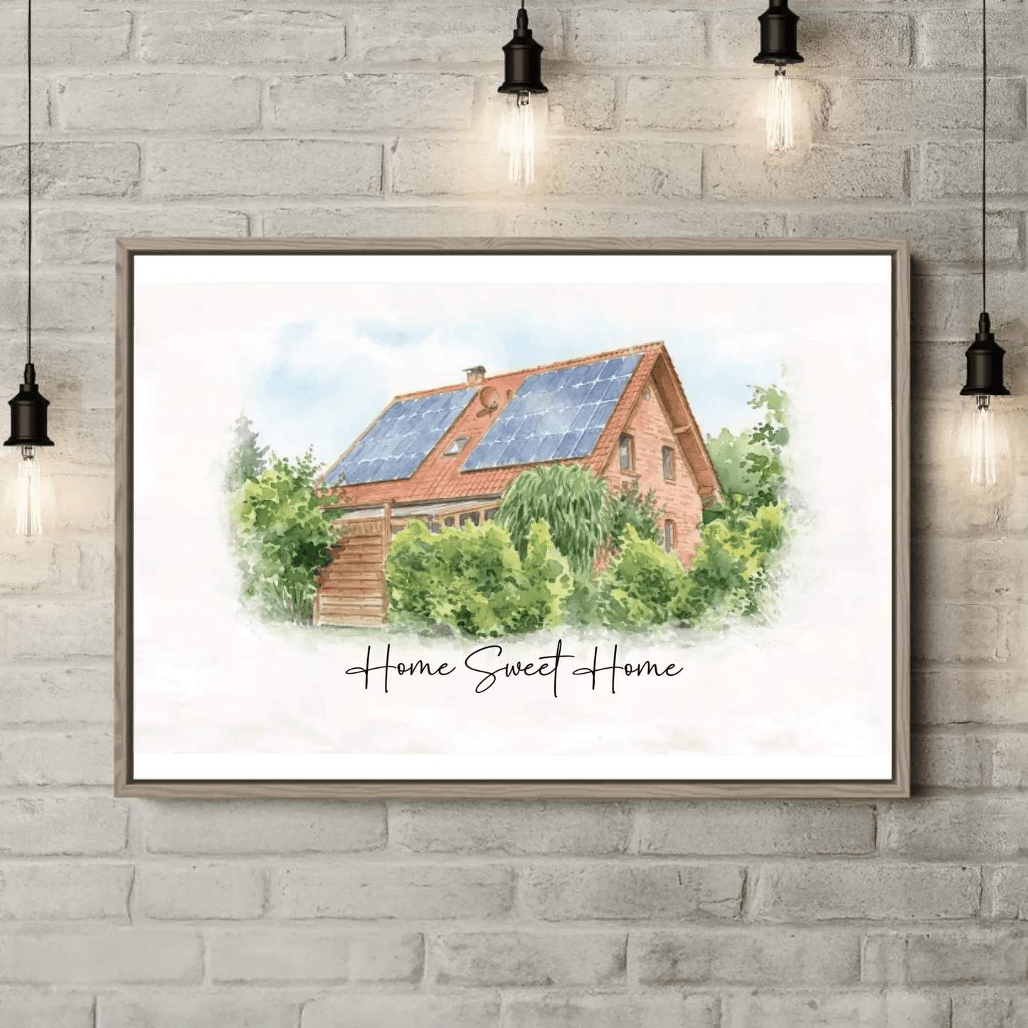 Personalisierte Leinwand - "Haus Aquarell" - LeinwandGlück