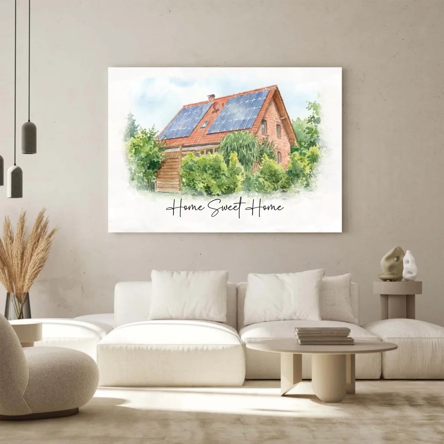 Personalisierte Leinwand - "Haus Aquarell" - LeinwandGlück