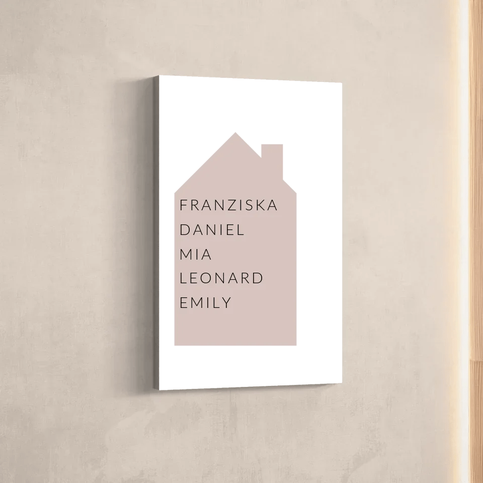 Personalisierte Leinwand - "Hausglück" - LeinwandGlück