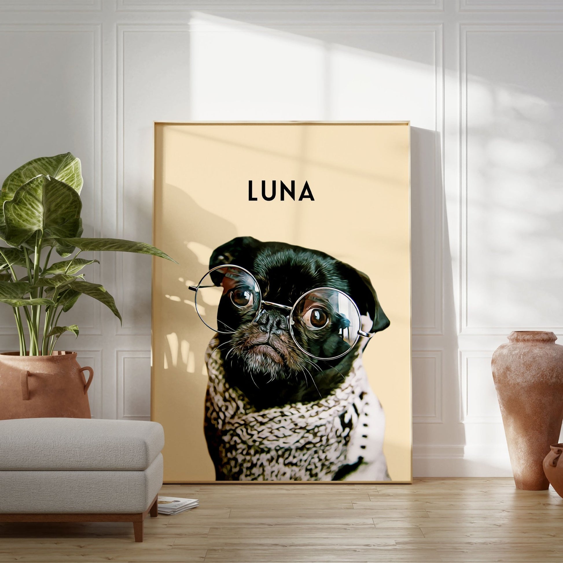 Personalisierte Leinwand - "Haustierportrait Modern" - LeinwandGlück