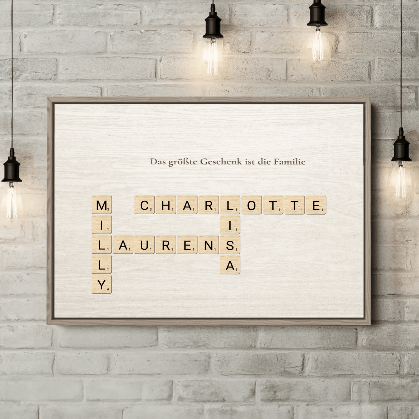 Personalisierte Leinwand - "Kreuzworträtsel Enkel" - LeinwandGlück