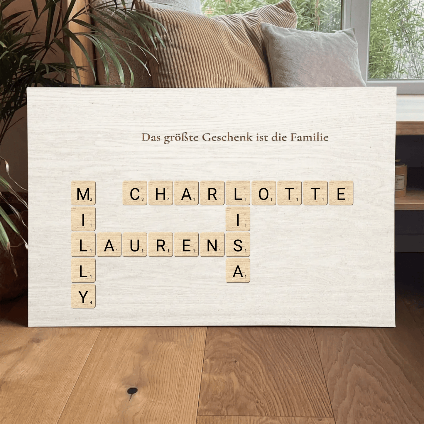 Personalisierte Leinwand - "Kreuzworträtsel Enkel" - LeinwandGlück