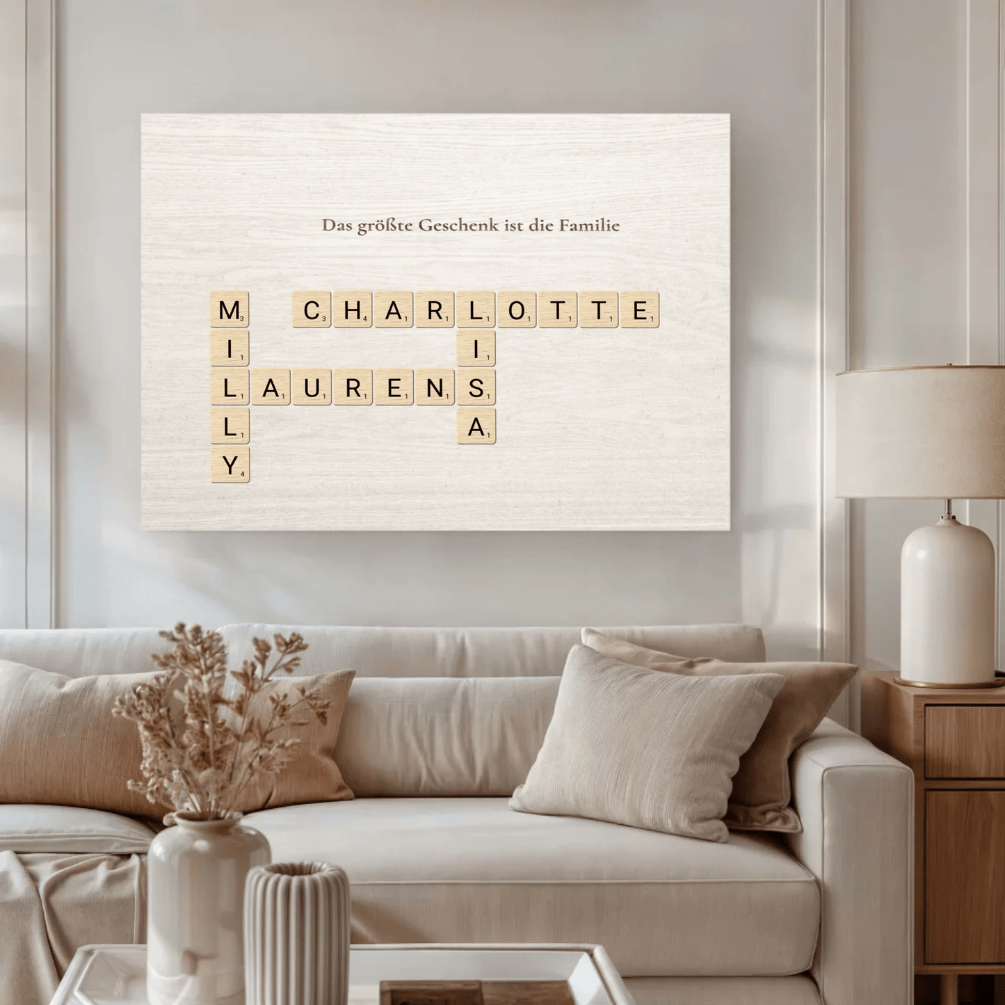 Personalisierte Leinwand - "Kreuzworträtsel Enkel" - LeinwandGlück
