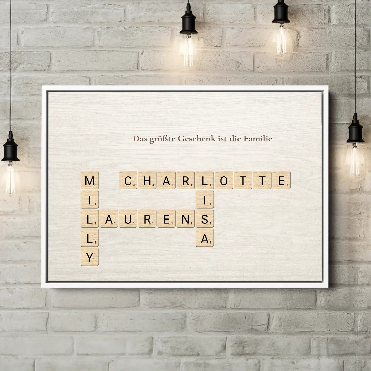 Personalisierte Leinwand - "Kreuzworträtsel Enkel" - LeinwandGlück