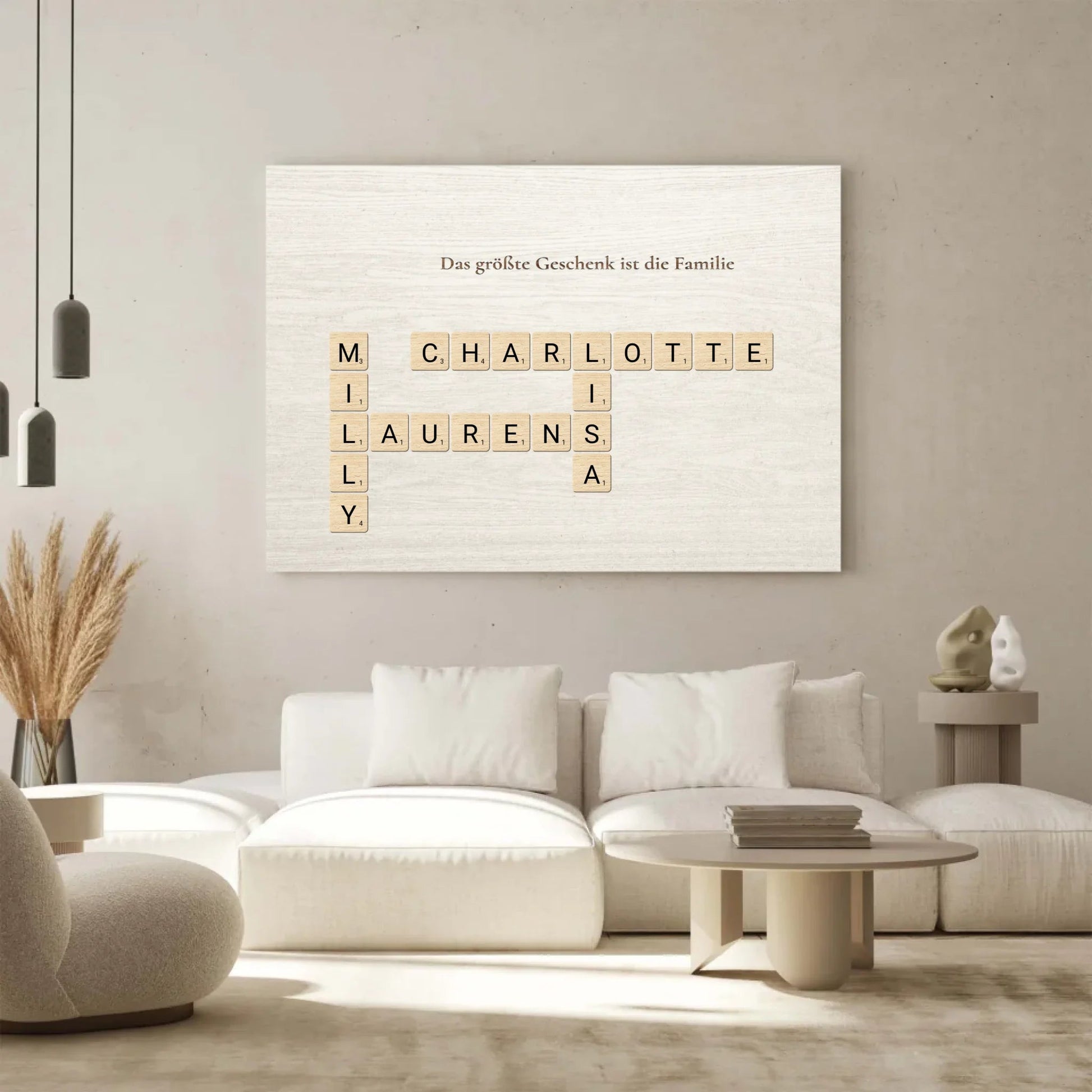 Personalisierte Leinwand - "Kreuzworträtsel Enkel" - LeinwandGlück