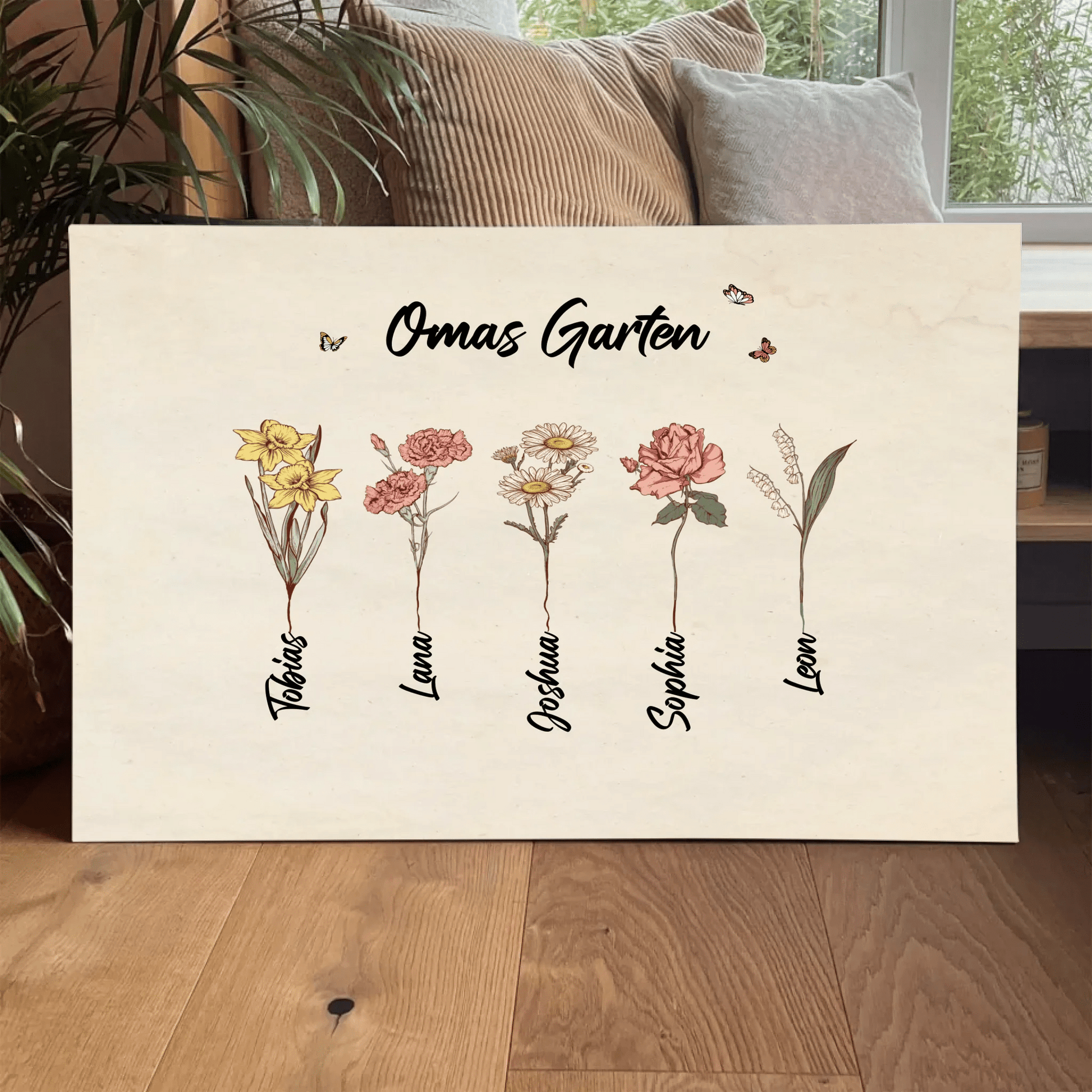 Personalisierte Leinwand - "Omas Garten" - LeinwandGlück
