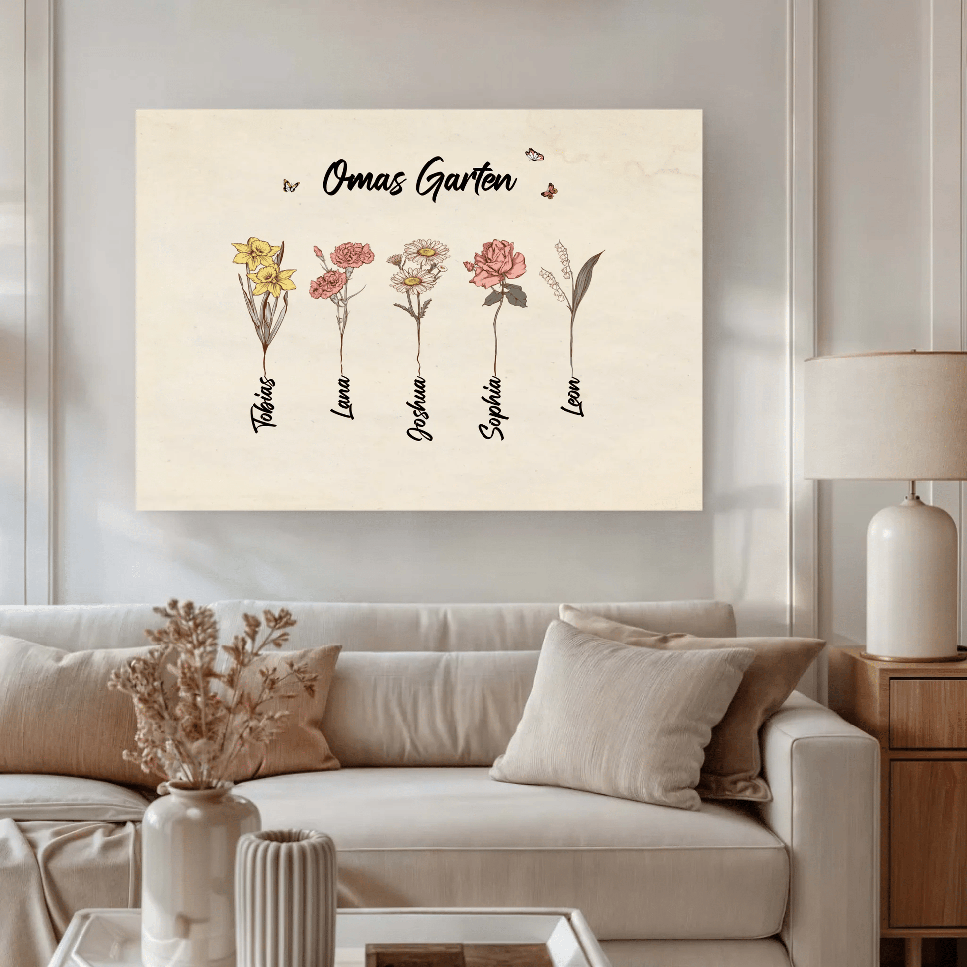 Personalisierte Leinwand - "Omas Garten" - LeinwandGlück