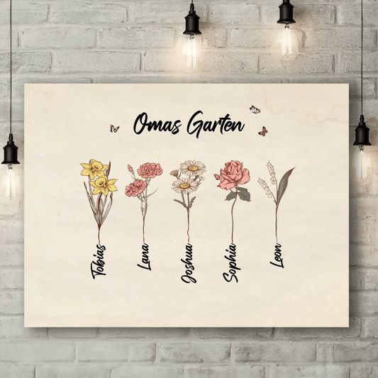 Personalisierte Leinwand - "Omas Garten" - LeinwandGlück