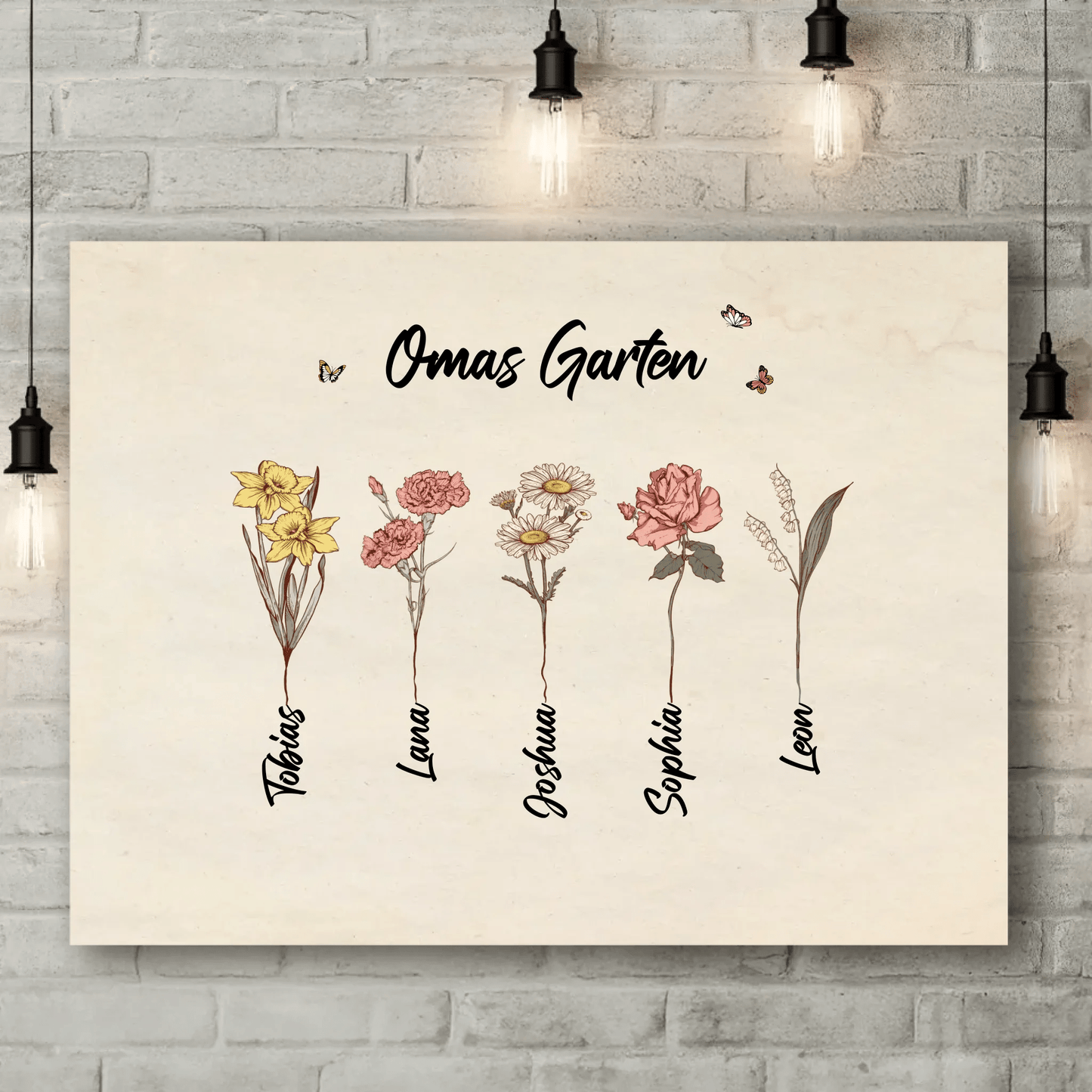 Personalisierte Leinwand - "Omas Garten" - LeinwandGlück