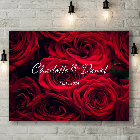 Personalisierte Leinwand - "Rosen" - LeinwandGlück