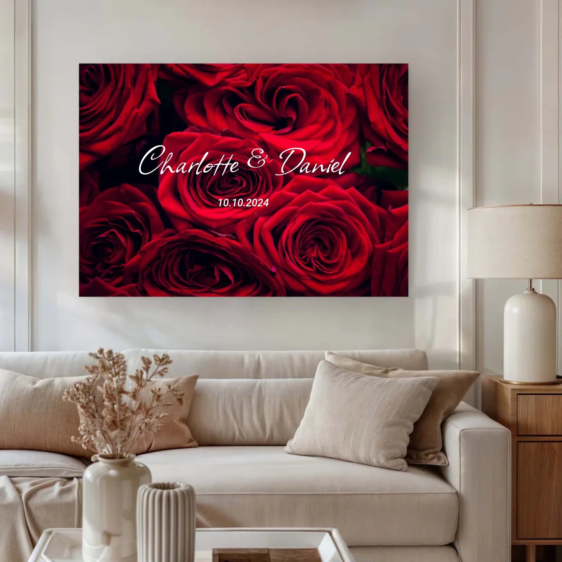 Personalisierte Leinwand - "Rosen" - LeinwandGlück