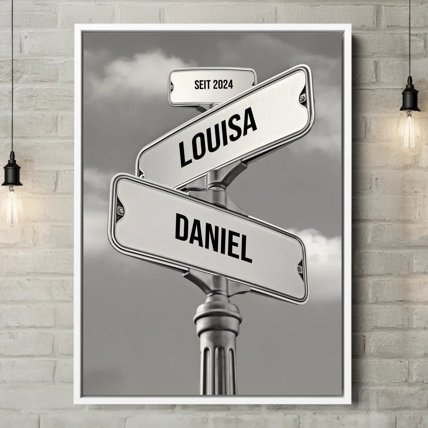 Personalisierte Leinwand - "Straßenkreuzung Paar" - LeinwandGlück