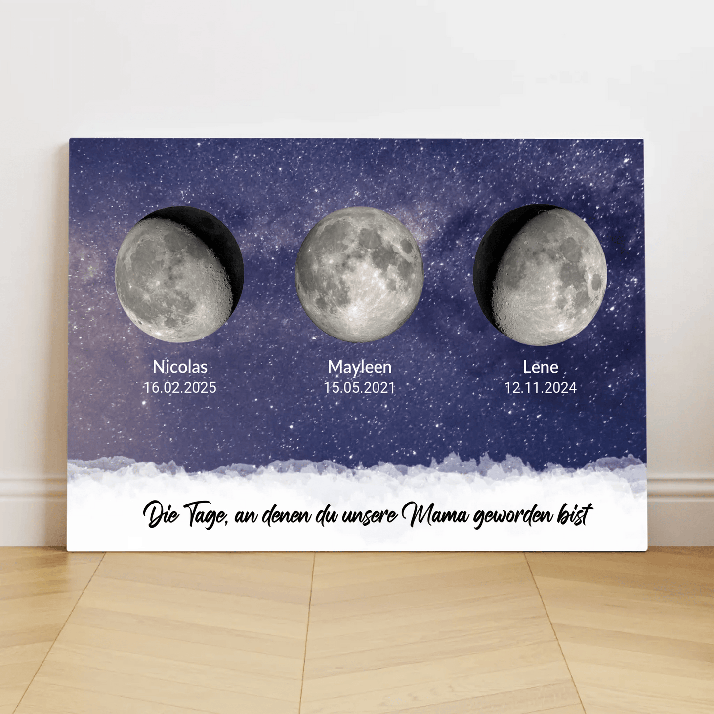 Personalisierte Leinwand - "Tage, an denen Ihr unsere Eltern geworden seid" - LeinwandGlück