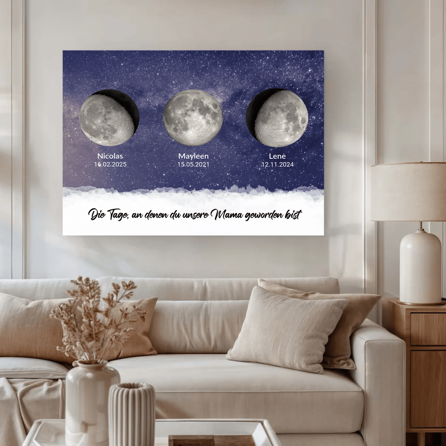 Personalisierte Leinwand - "Tage, an denen Ihr unsere Eltern geworden seid" - LeinwandGlück