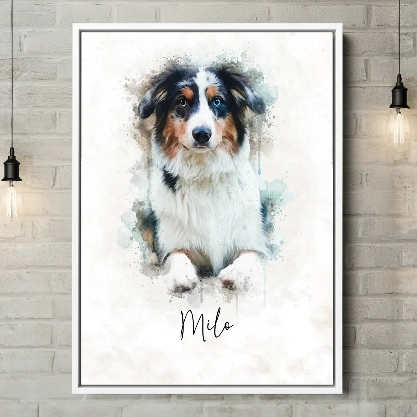 Personalisierte Leinwand - "Tierportrait Aquarell" - LeinwandGlück