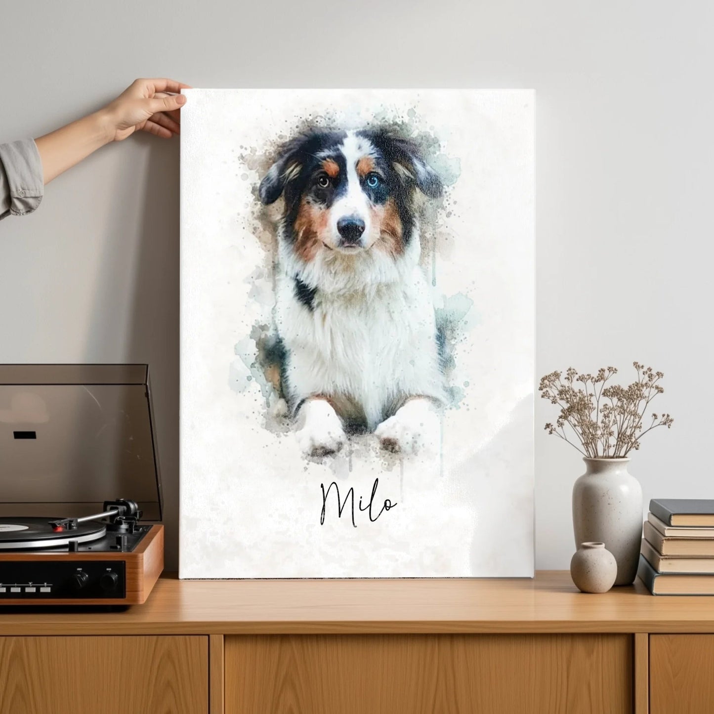 Personalisierte Leinwand - "Tierportrait Aquarell" - LeinwandGlück