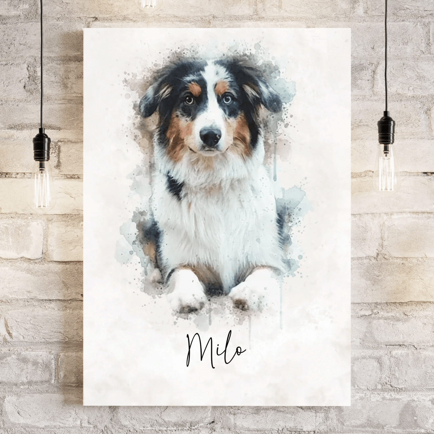 Personalisierte Leinwand - "Tierportrait Aquarell" - LeinwandGlück