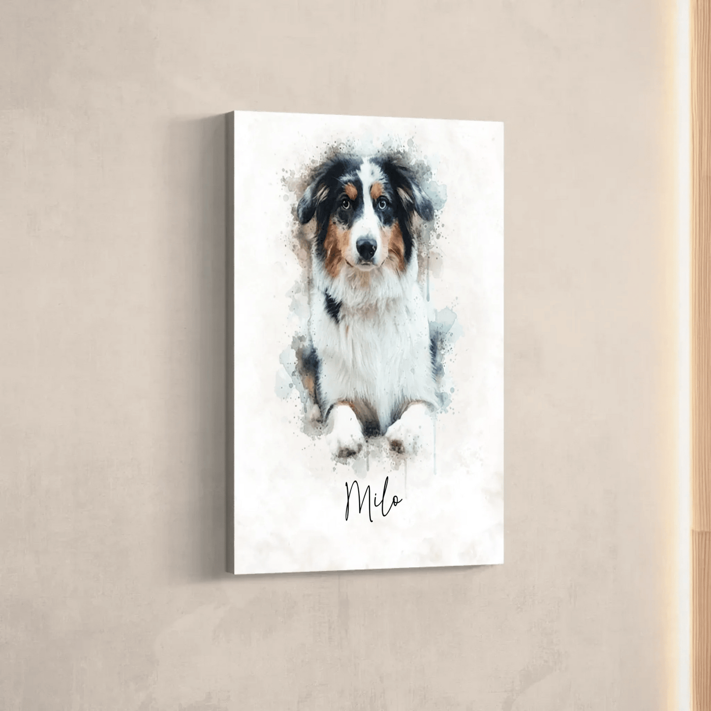 Personalisierte Leinwand - "Tierportrait Aquarell" - LeinwandGlück