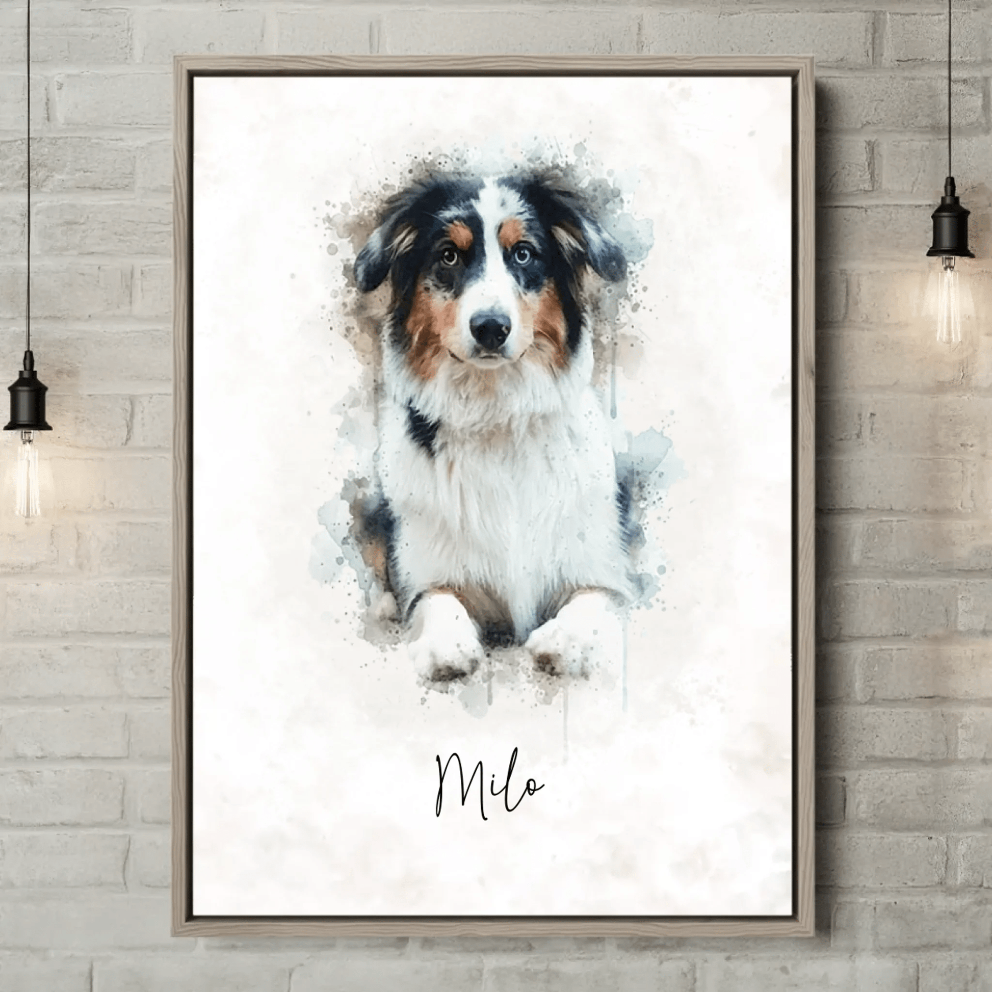 Personalisierte Leinwand - "Tierportrait Aquarell" - LeinwandGlück