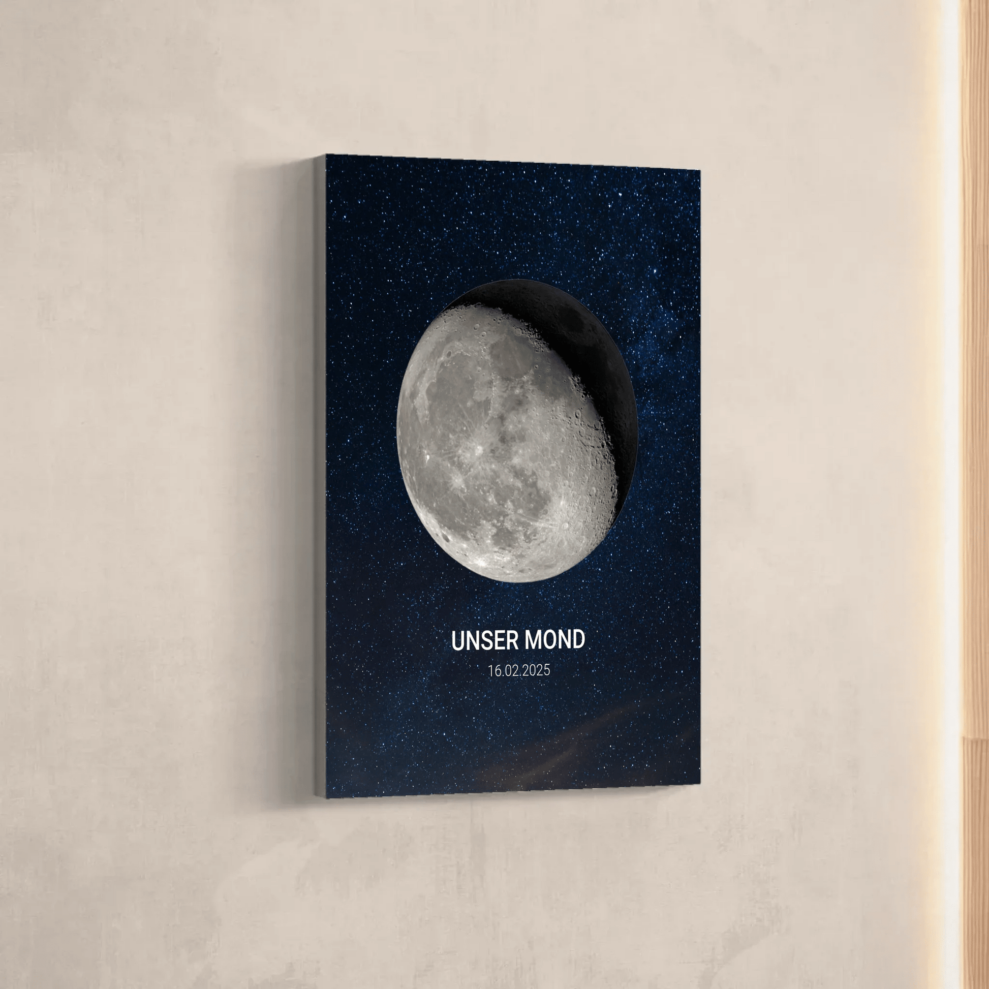 Personalisierte Leinwand - "Unser Mond" - LeinwandGlück