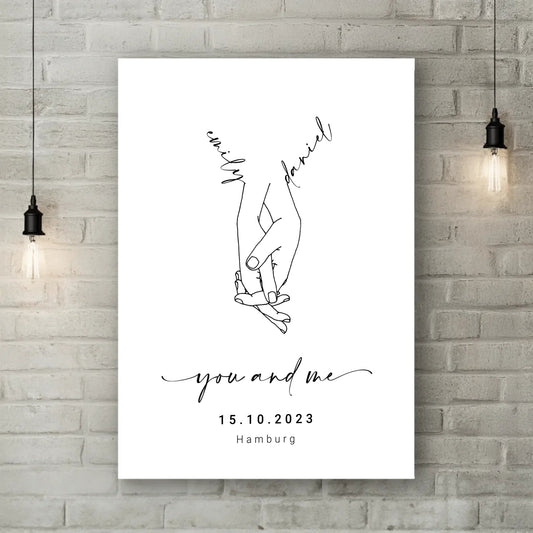 Personalisierte Leinwand - "You And Me" - LeinwandGlück