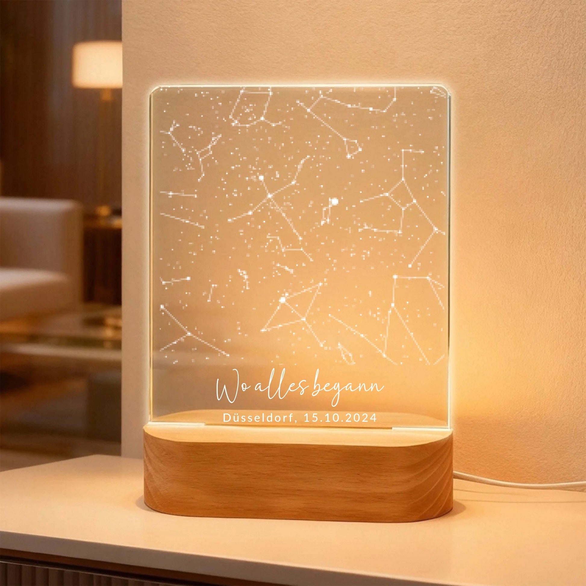 Personalisierte Sternenkarte als Nachtlicht - LeinwandGlück