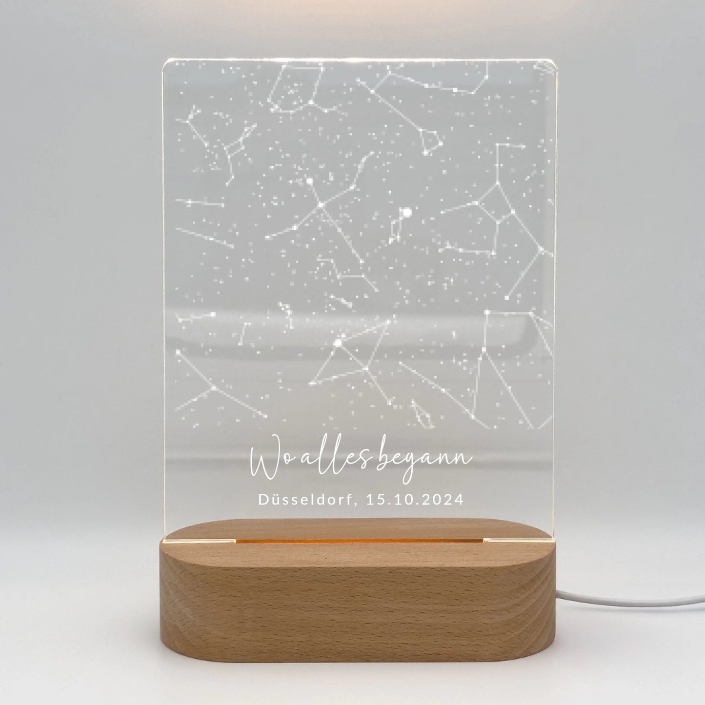 Personalisierte Sternenkarte als Nachtlicht - LeinwandGlück