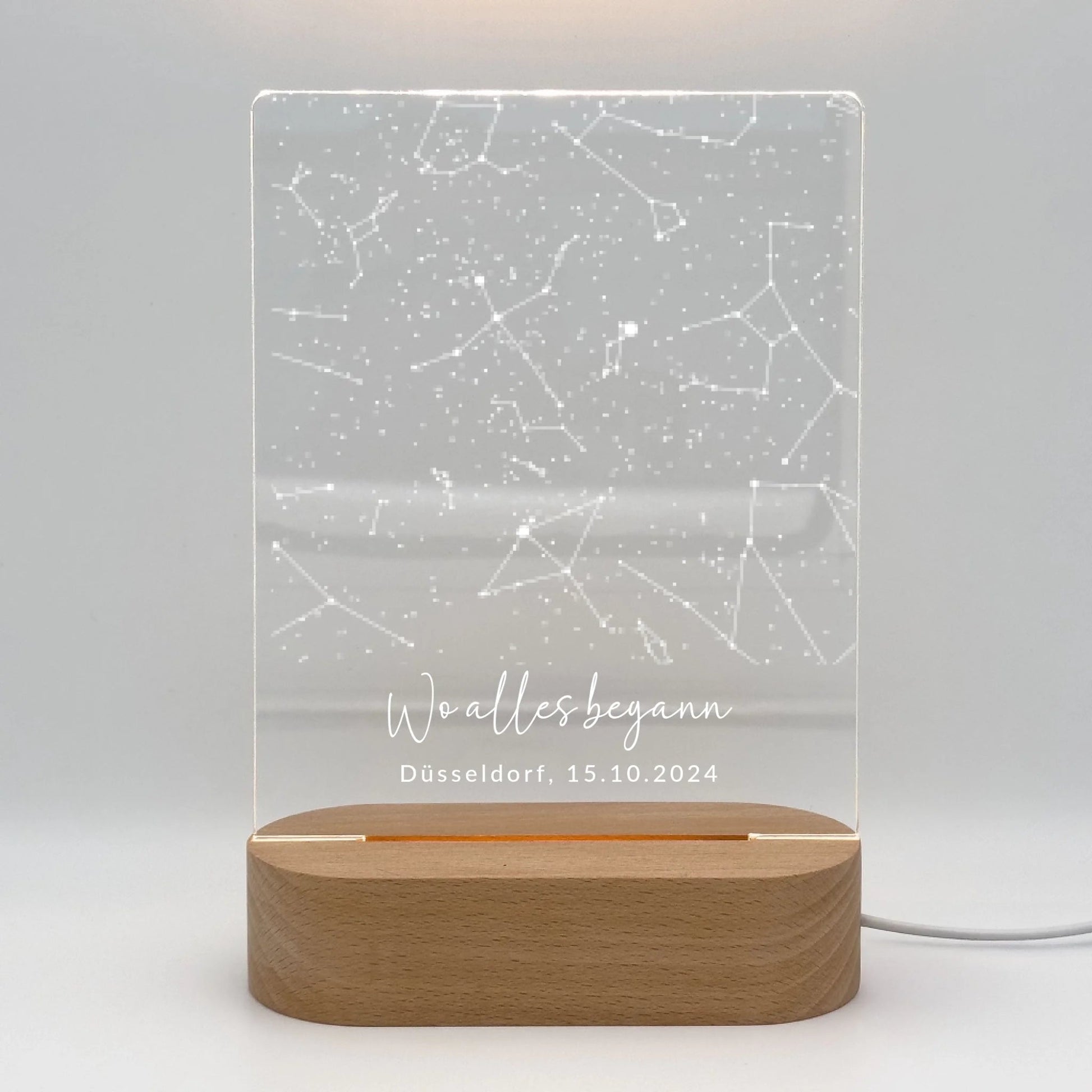 Personalisierte Sternenkarte als Nachtlicht - LeinwandGlück