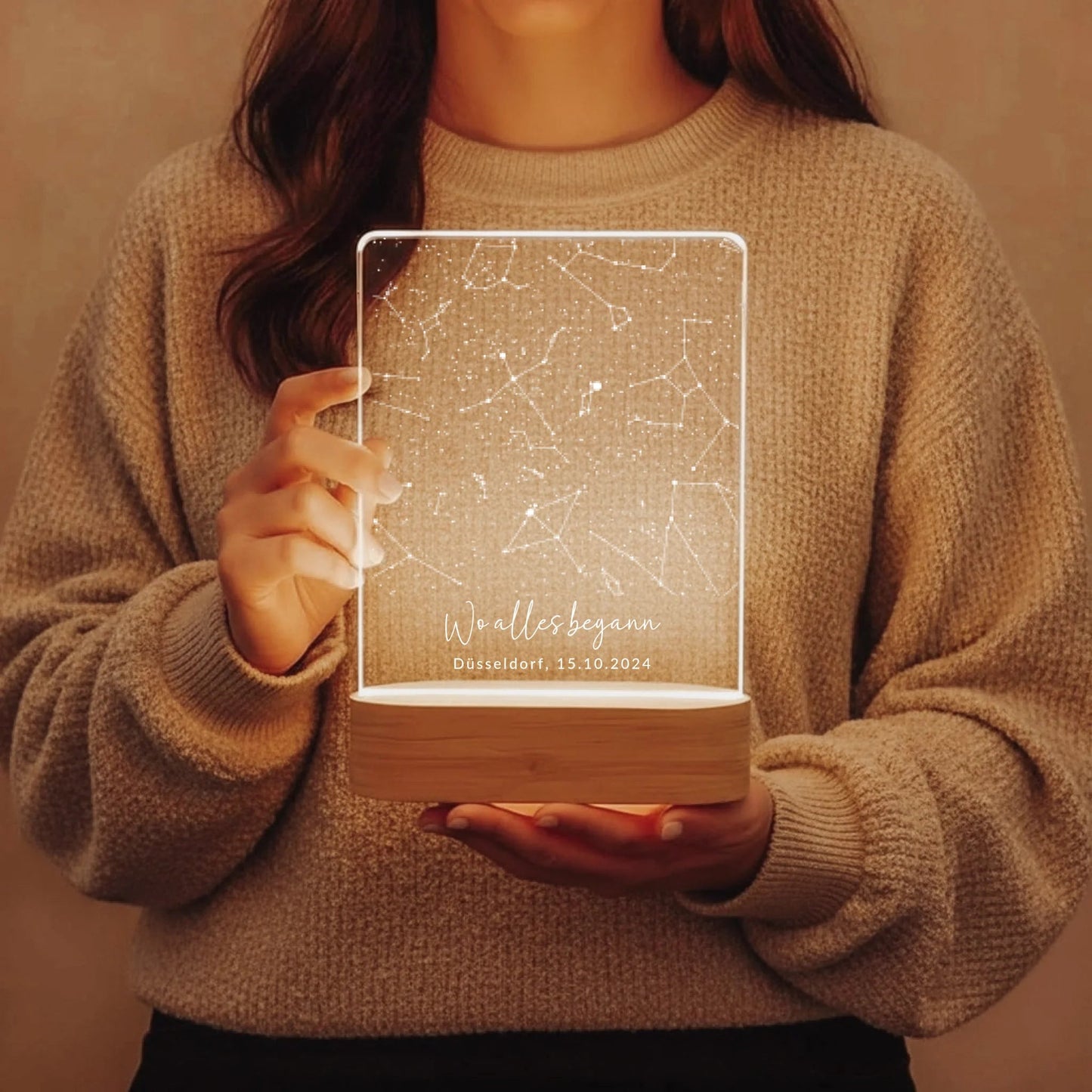 Personalisierte Sternenkarte als Nachtlicht - LeinwandGlück