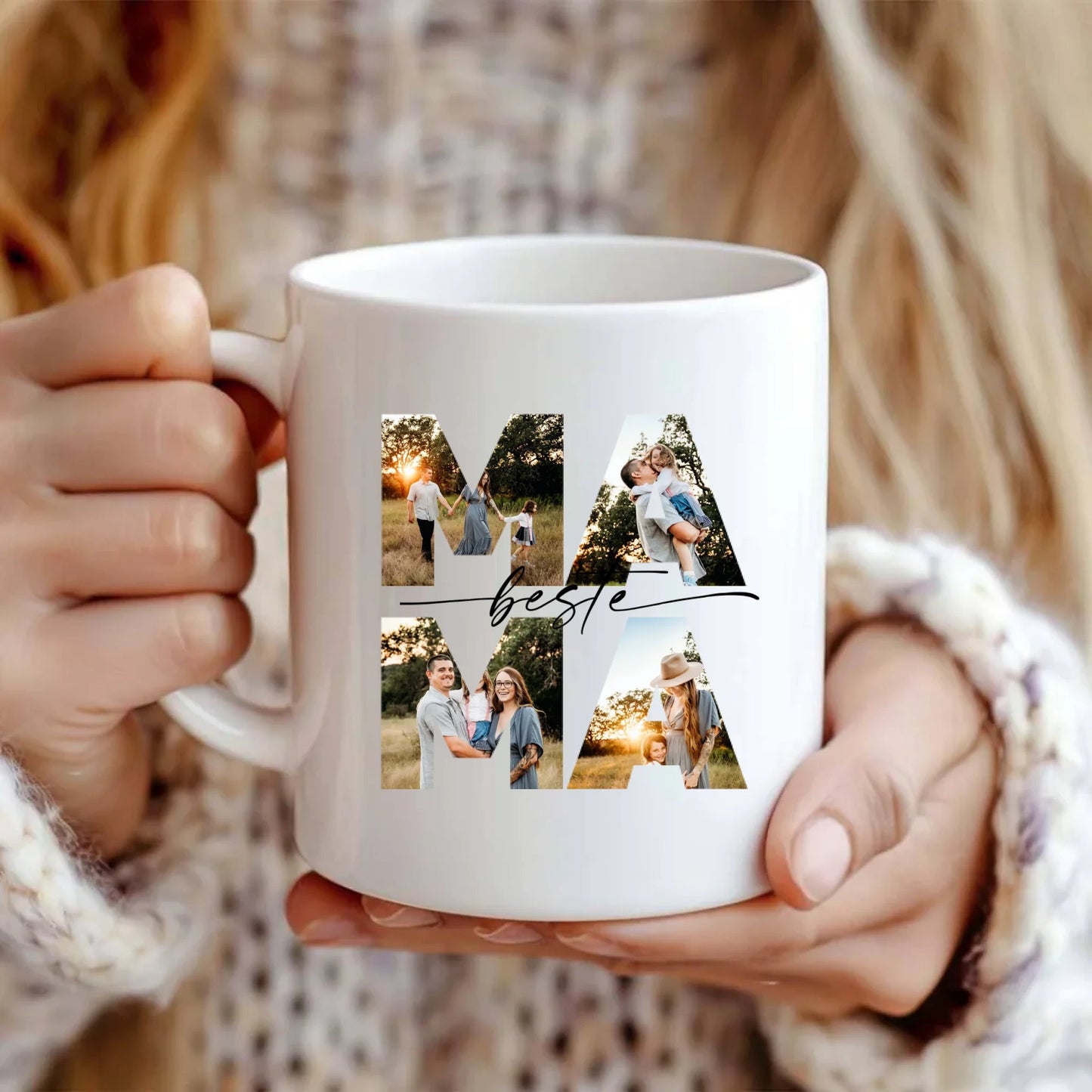Personalisierte Tasse - "Beste Mama Foto" - LeinwandGlück