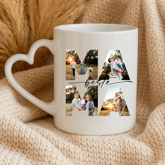 Personalisierte Tasse - "Beste Mama Foto" - LeinwandGlück