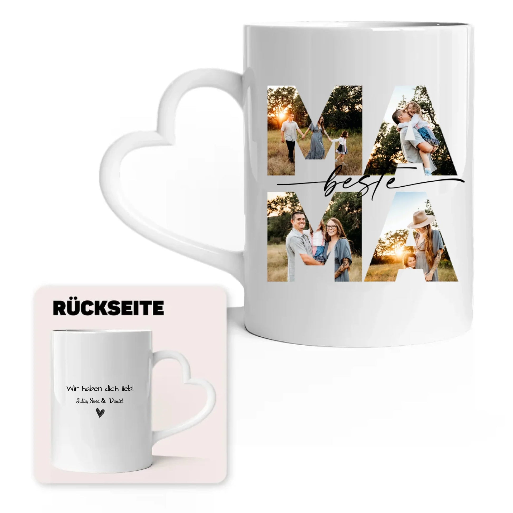 Personalisierte Tasse - "Beste Mama Foto" - LeinwandGlück