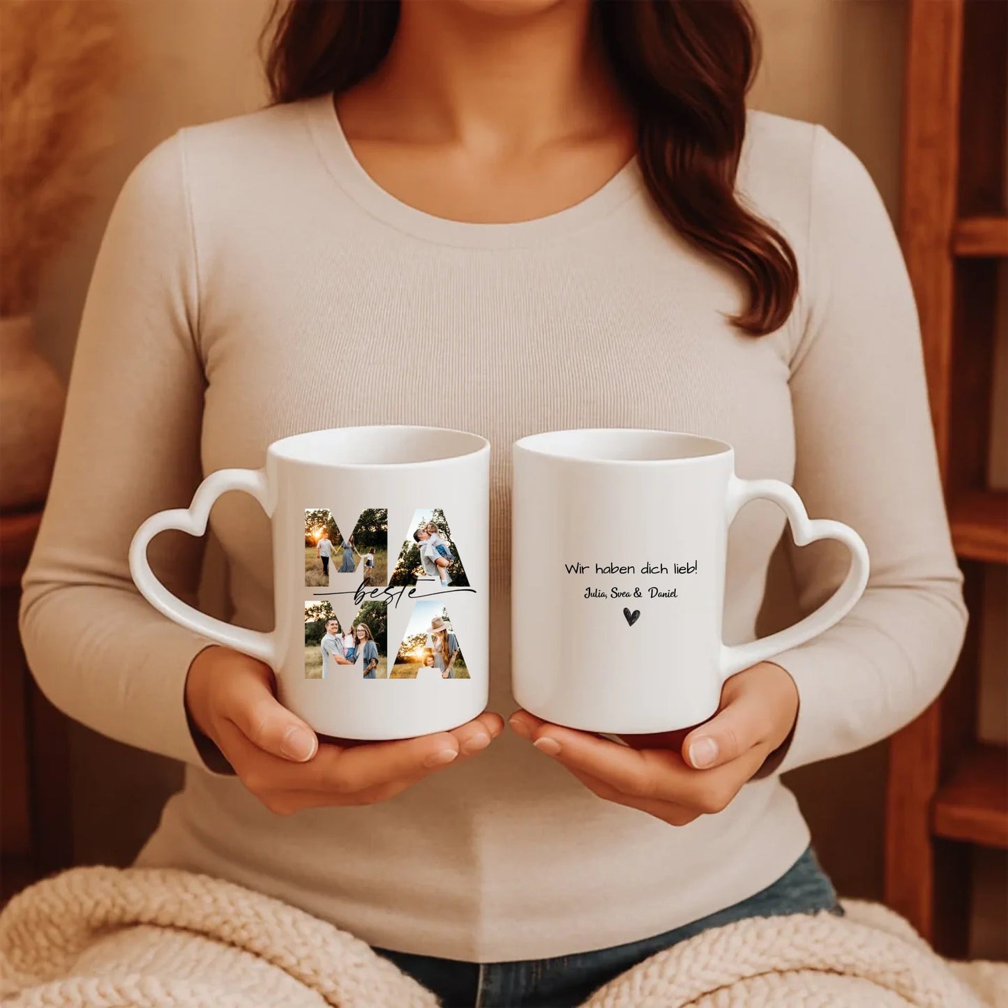 Personalisierte Tasse - "Beste Mama Foto" - LeinwandGlück