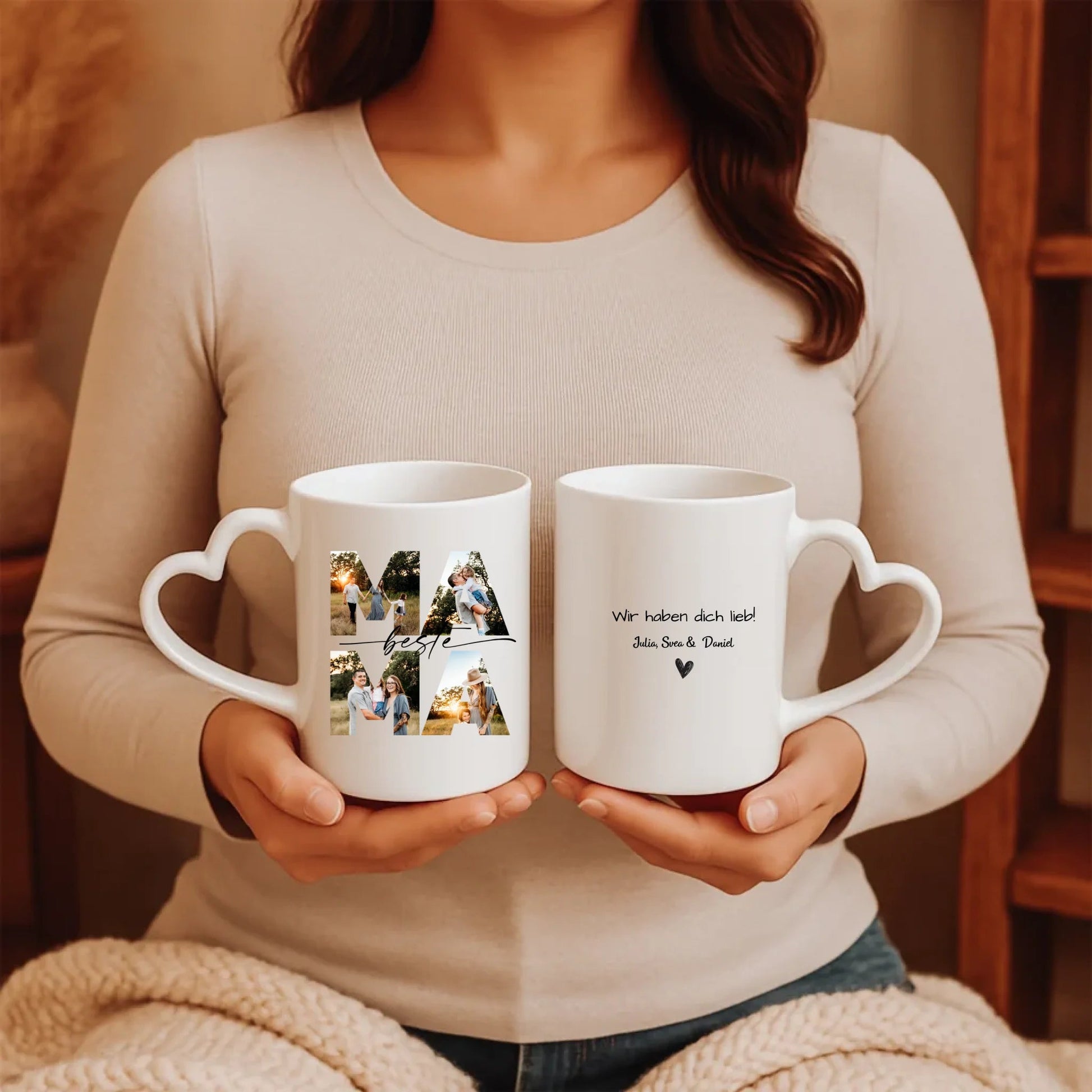 Personalisierte Tasse - "Beste Mama Foto" - LeinwandGlück