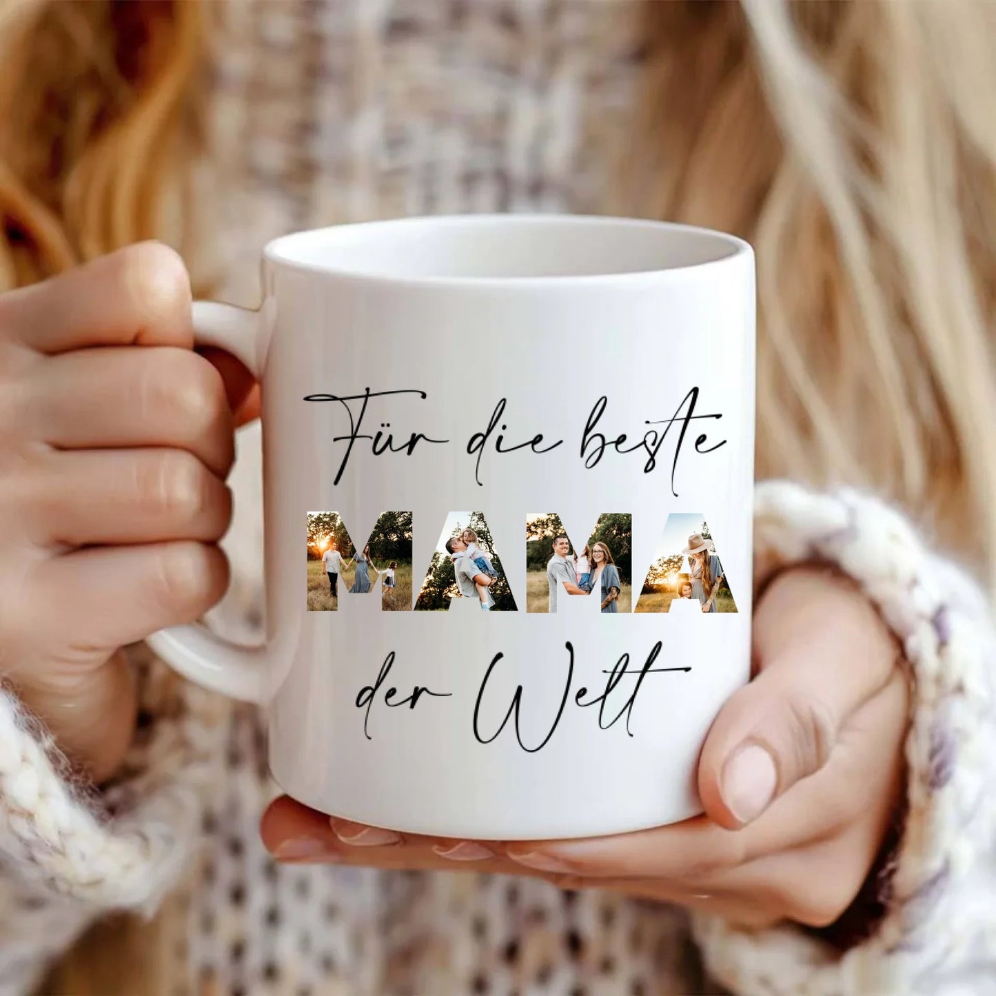 Personalisierte Tasse - "Für die beste Mama | Foto" - LeinwandGlück
