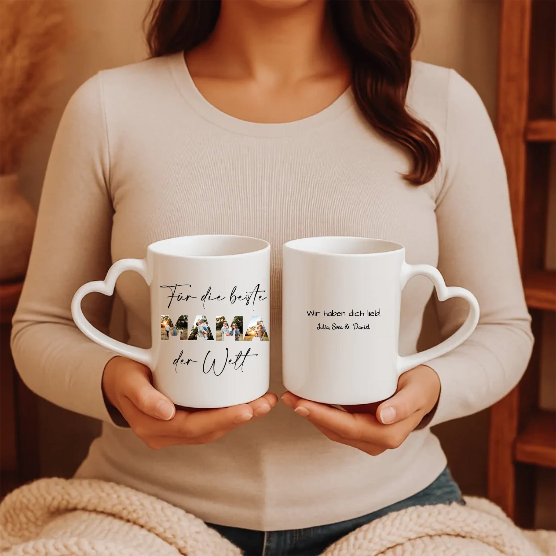 Personalisierte Tasse - "Für die beste Mama | Foto" - LeinwandGlück