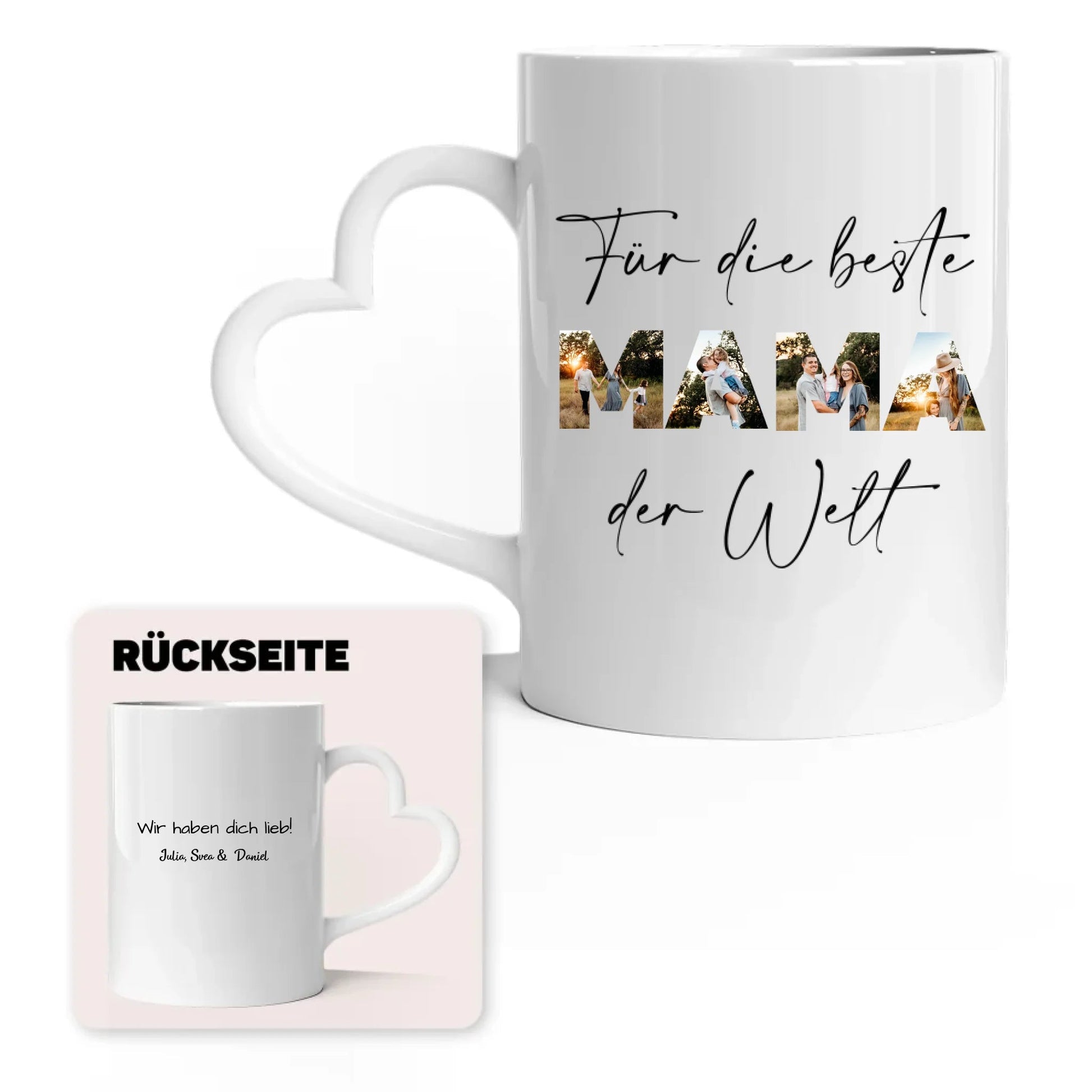 Personalisierte Tasse - "Für die beste Mama | Foto" - LeinwandGlück