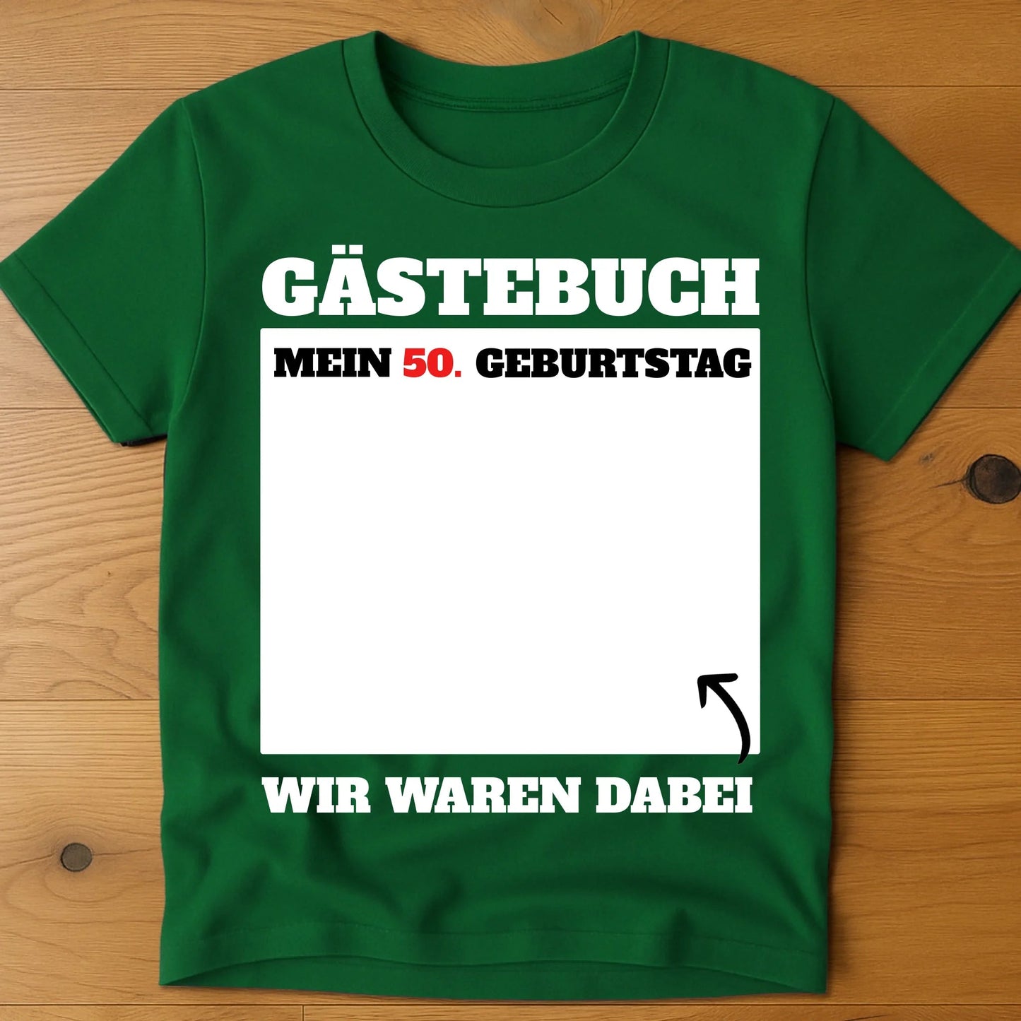Personalisiertes Gästebuch T-Shirt - LeinwandGlück