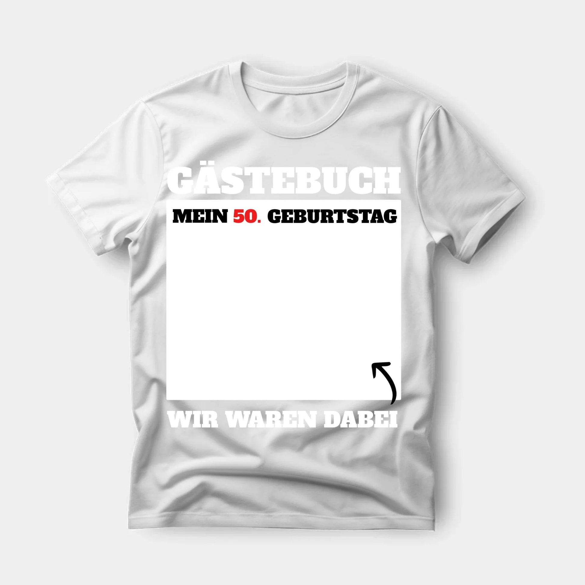 Personalisiertes Gästebuch T-Shirt - LeinwandGlück