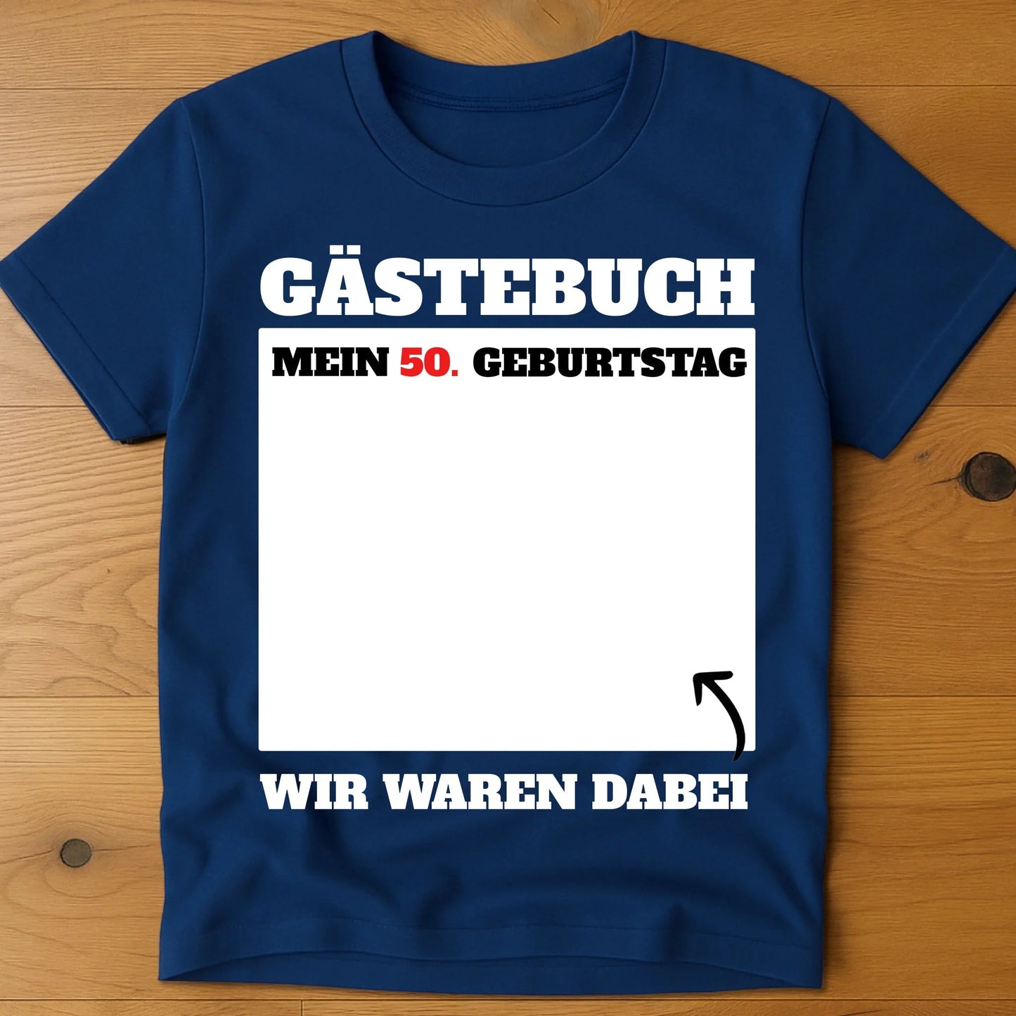 Personalisiertes Gästebuch T-Shirt - LeinwandGlück