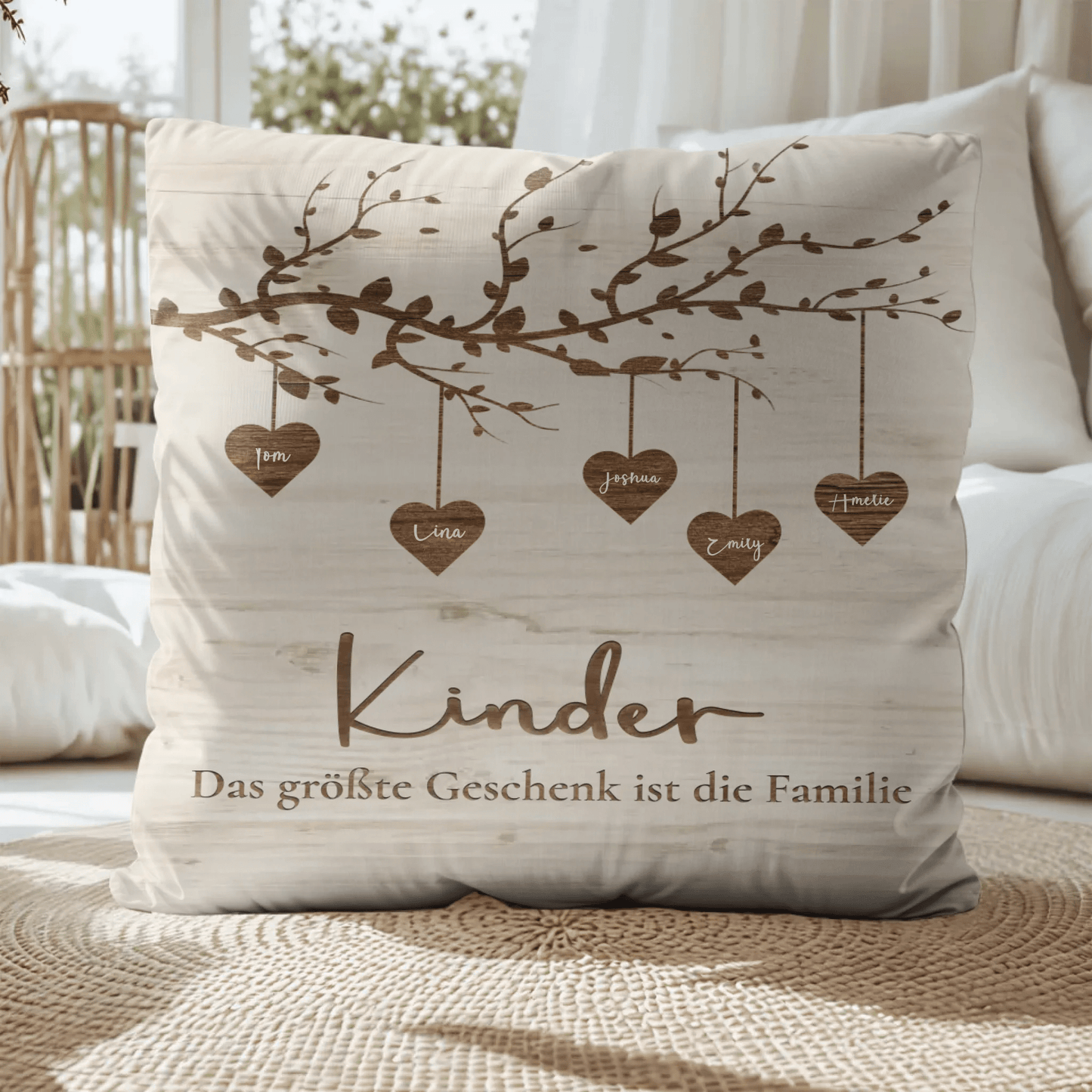 Personalisiertes Kissen - "Kinder" - LeinwandGlück