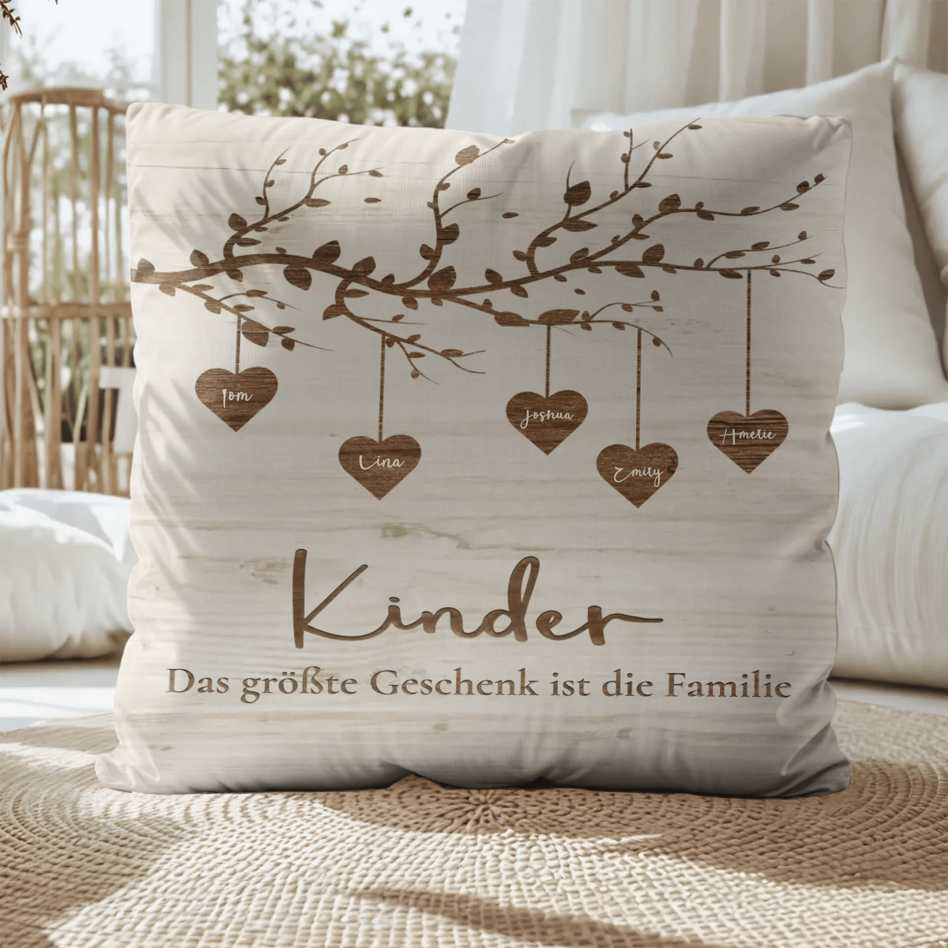 Personalisiertes Kissen - "Kinder" - LeinwandGlück