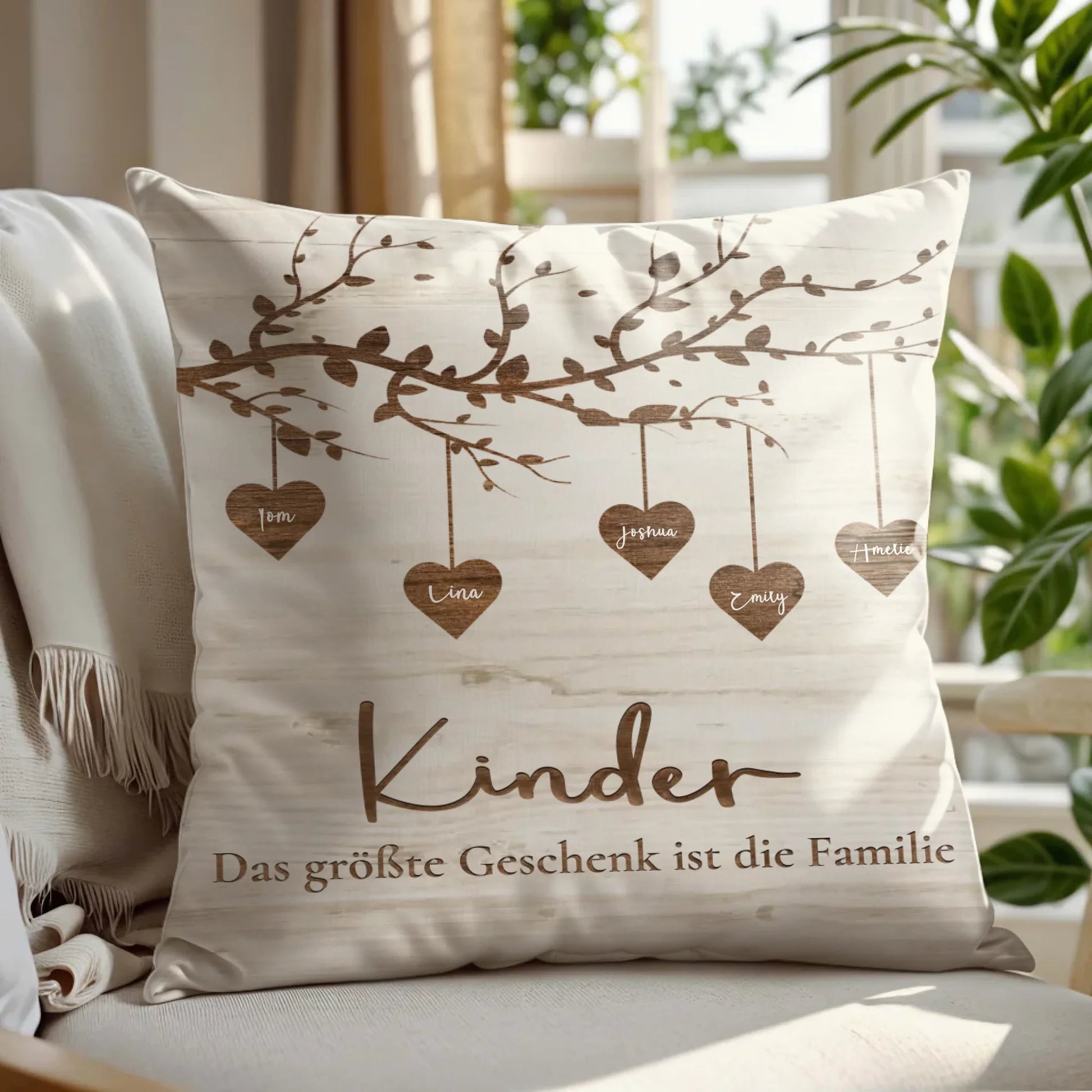 Personalisiertes Kissen - "Kinder" - LeinwandGlück