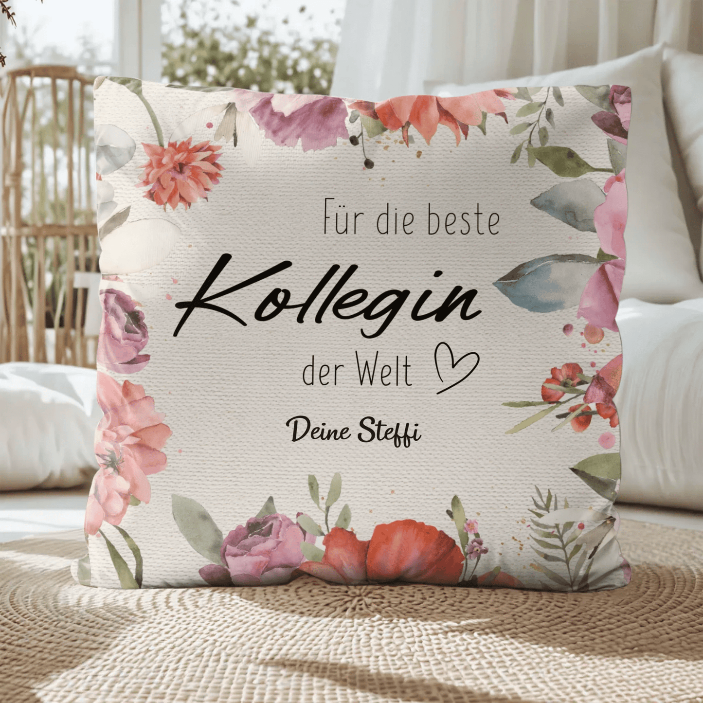 Personalisiertes Kissen - "Kollegin" - LeinwandGlück