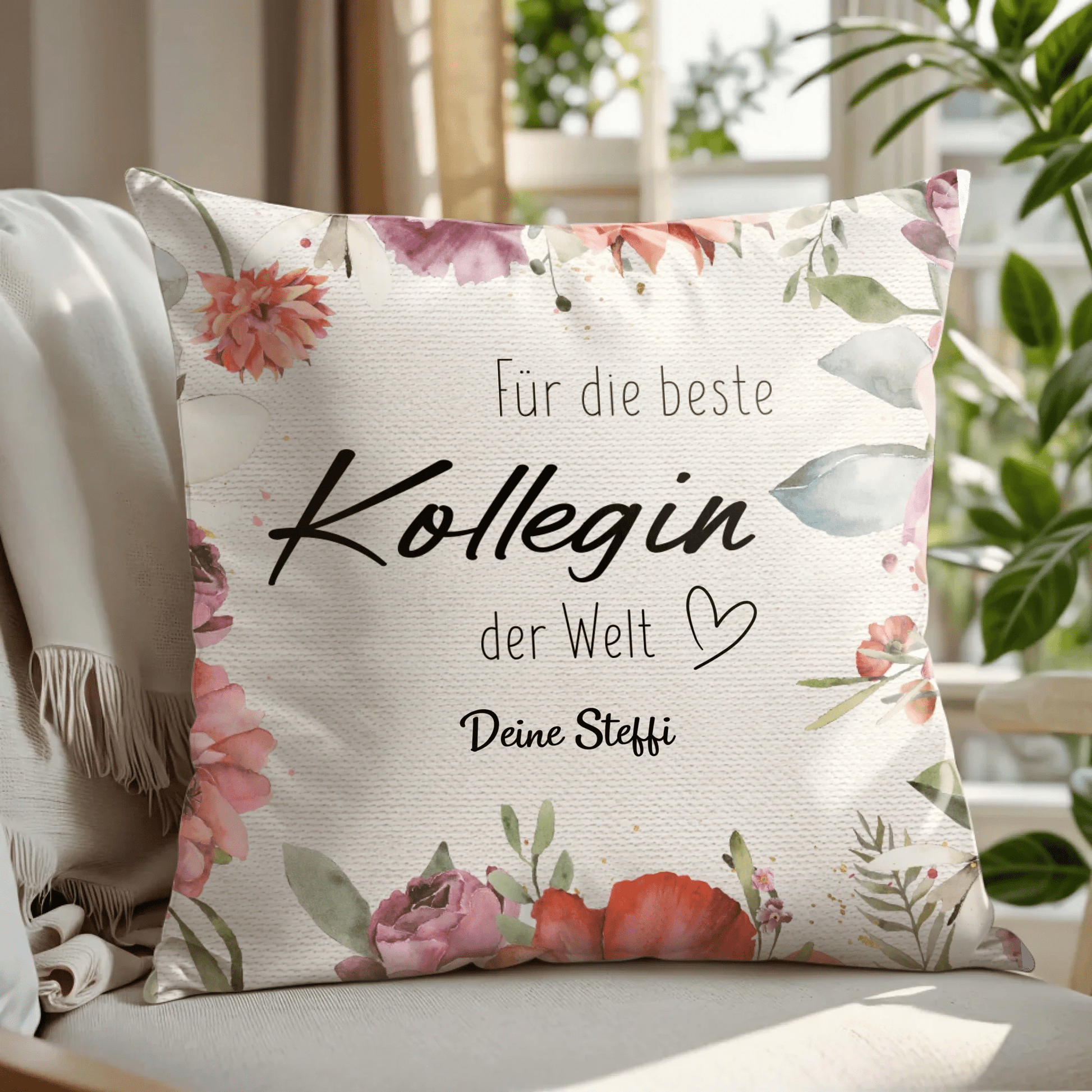 Personalisiertes Kissen - "Kollegin" - LeinwandGlück