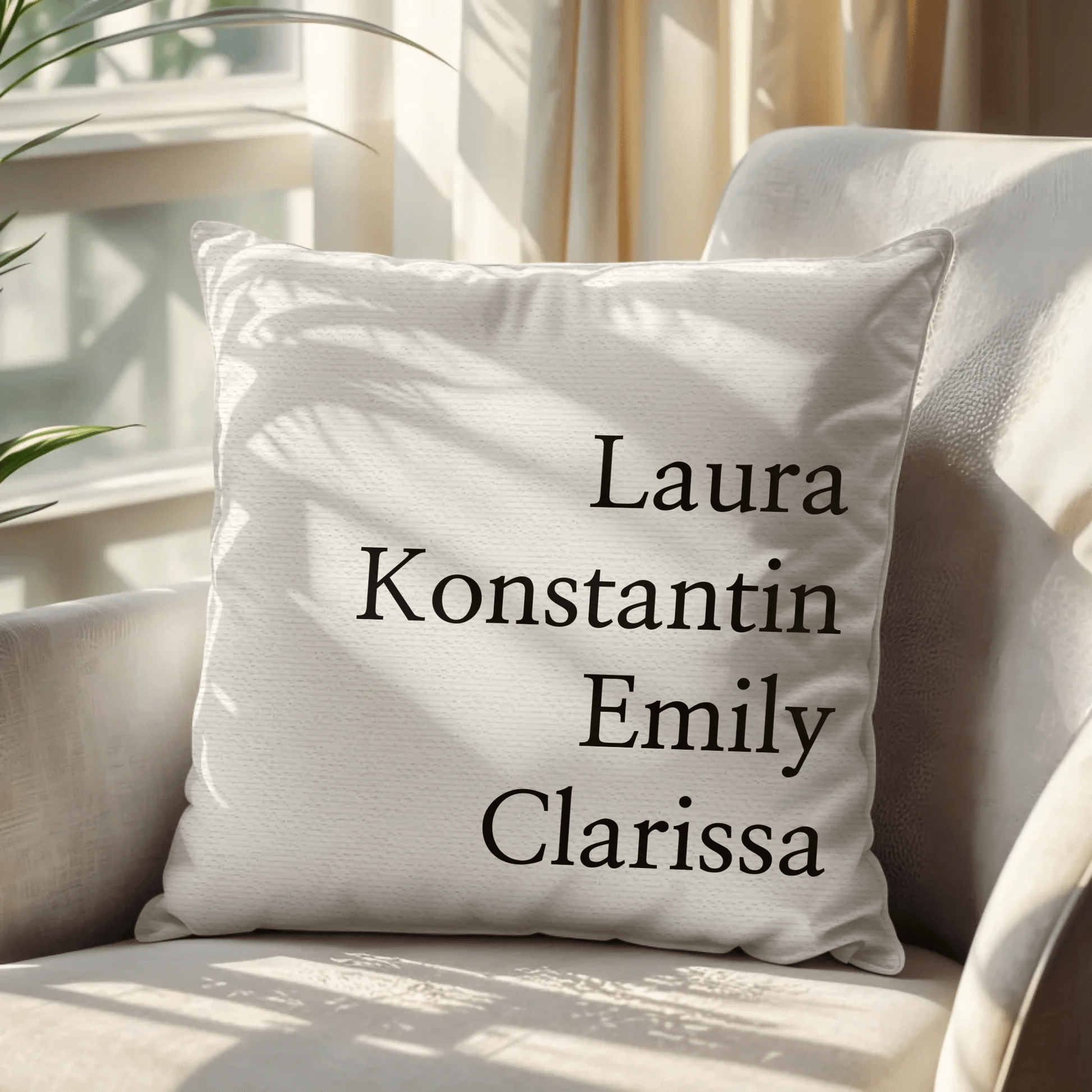 Personalisiertes Kissen mit Namen | Familie - LeinwandGlück