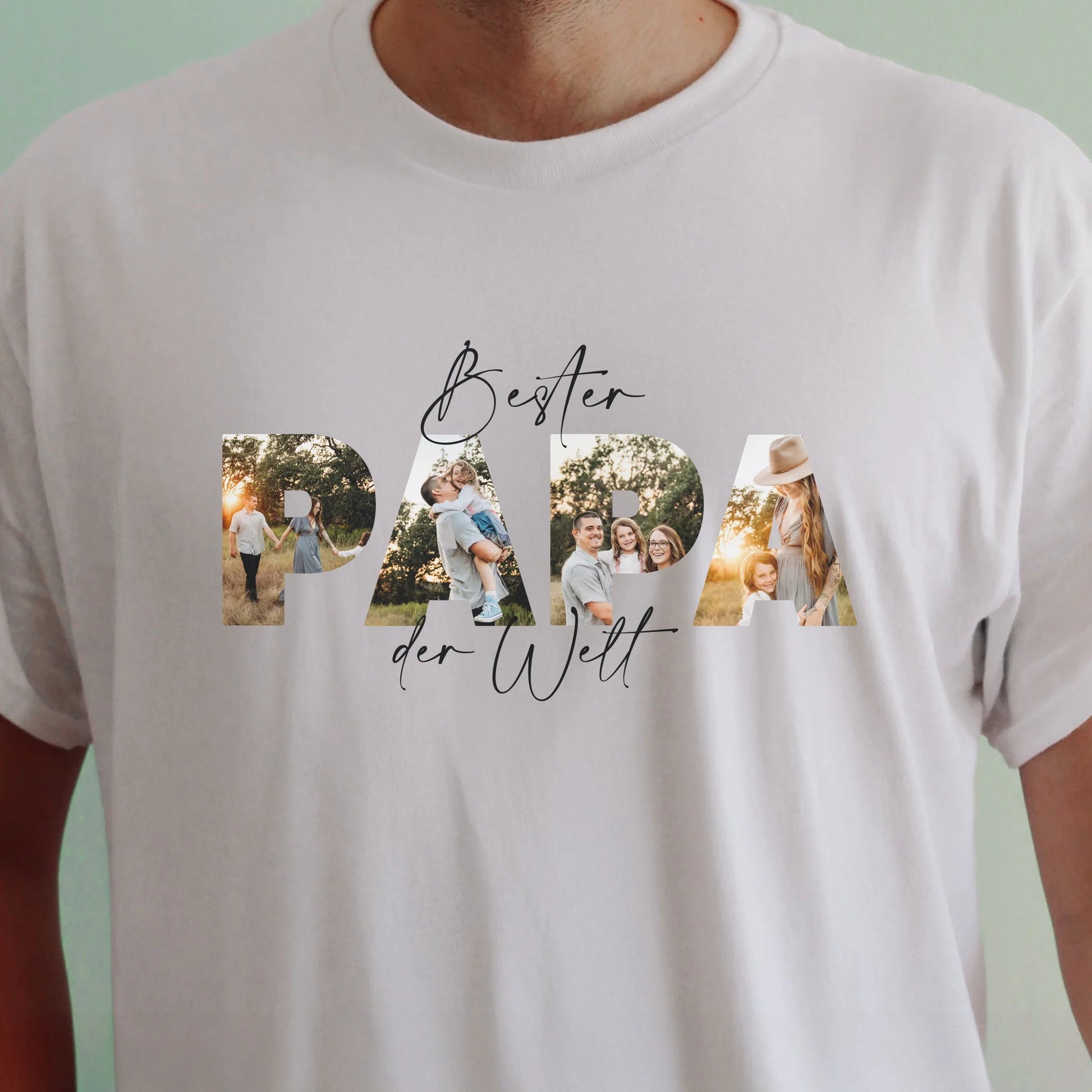 Personalisiertes T-Shirt - "Bester Papa | Foto" - LeinwandGlück